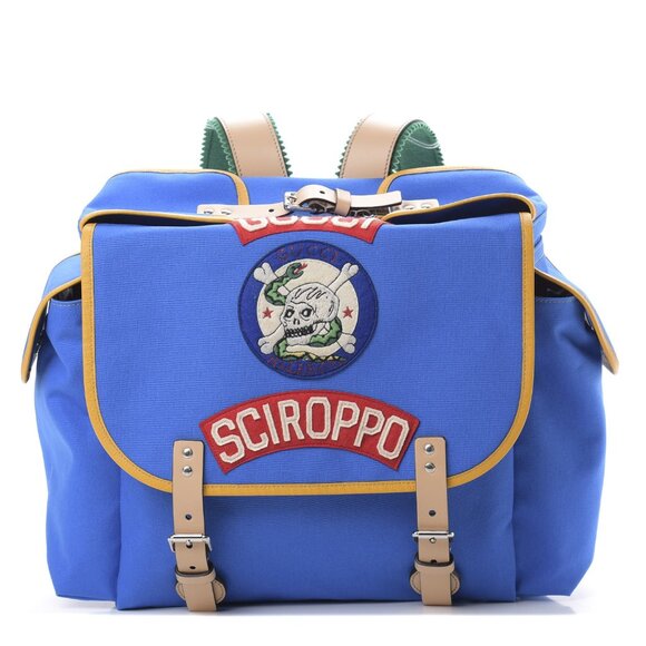 NIB Authentic Gucci Canvas Childrens Sciroppo Patch Backpack - Picture 7 of 8
